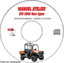 RTV X900 - Manuel Atelier CDROM KUBOTA Anglais Expédition - --, Support - CD-RO