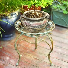 Support à plantes rond et robuste, étagère minimaliste pour jardin et salon