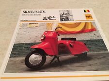 Carte moto scooter Gillet Herstal 125 bernardet 1954 collection Atlas Motorcycle