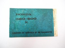 Honda N360 N600 Carnet De Service Et De Warranty 1971
