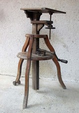 Pied photo studio bois ancien