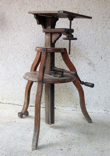 Pied photo studio bois - , ancien