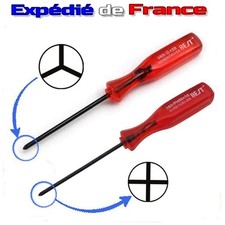 2 Mini tournevis: 1 cruciforme