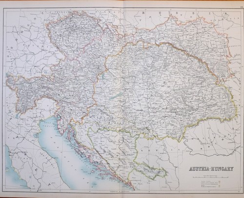 1897 ancien carte autriche - ancien,