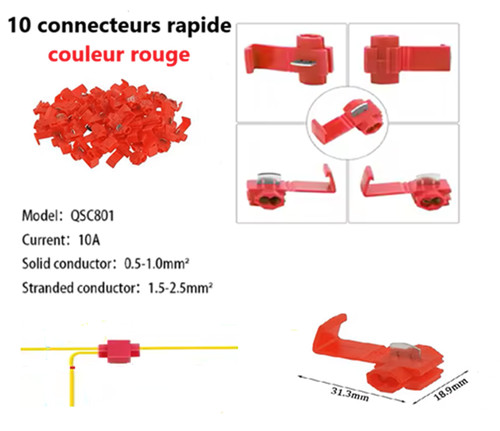 10pcs connecteurs raccord - connecteurs,