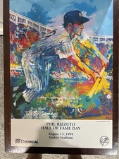 Phil Rizzuto Autograph Poster W/ COA By JSA : Signed by Neiman 94