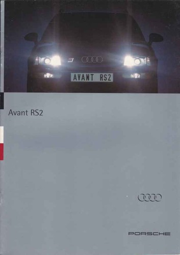 Catalogue brochure audi rs2 - catalogue,
