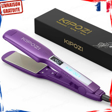 Fer à Lisser Professionnel Lisseur en Titane avec Écran LCD Cheveux Sec & Humide