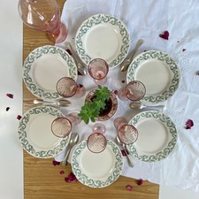 6 assiettes dessert terre de