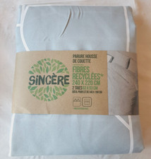 Parure grise housse couette