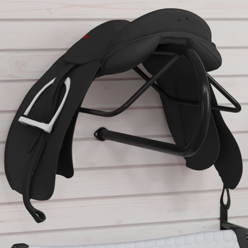 Porte selle mural noir fer - mural,