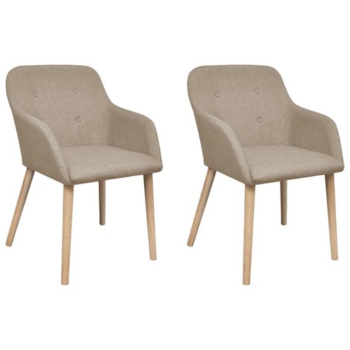 Chêne massif chaise - 2x, de