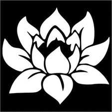 Lot de 2 (deux) autocollants/autocollants vinyle fleur de lotus