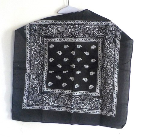 Bandana noir avec dessins - bandana,