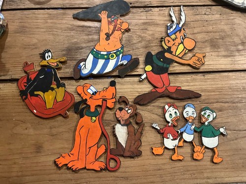 Lot figurines bois vintage - lot,