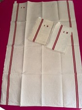 3 large old mint liteaux tea towels 85 cm x 57 cm ref T209
