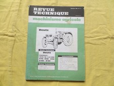 Tracteur DEUTZ série 06  / D 75 / D 80 / D 90 / D 100 / D 130 - revue technique