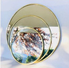 Brass Gold Round Mirror
