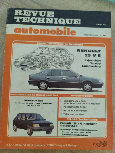 Revue technique auto renault - technique,