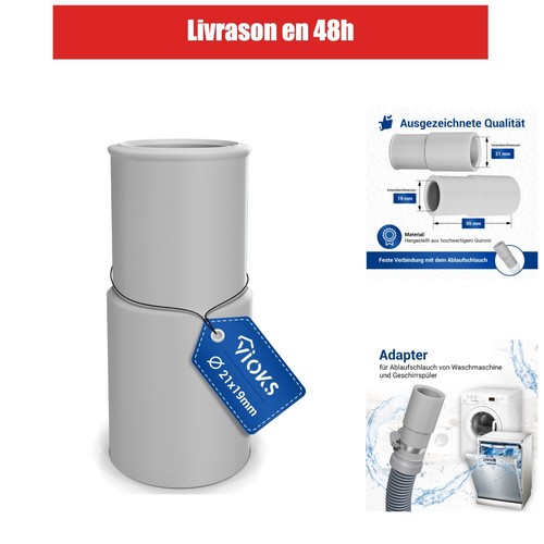 Adaptateur tuyau vidange à - tuyau, 21