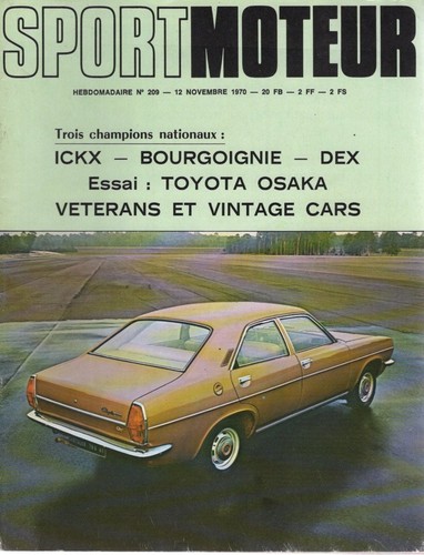 Sport moteur 209 1970 toyota - 1970,