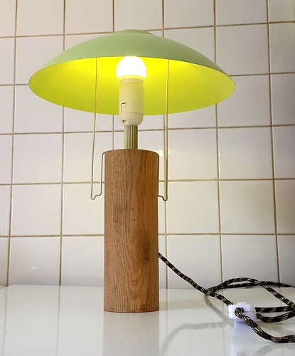 Pistache lampe bois métal - pistache,