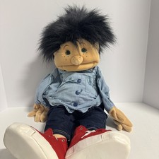 Folkmanis Black Hair Boy Full Body Plush Hand Puppet 26in