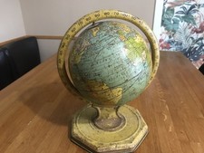 GLOBE TERRESTRE ANCIEN EN TOLE