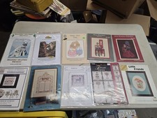 11 Cross Stitch Leaflet Pattern Charts Lot  