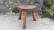 Vintage Popular Brutalist Design Tripod Milking Stool France 1950s