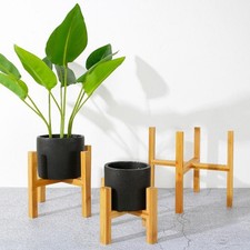Fleur en Bois Étagère Rack Support Extérieur Maison Portable Pot Support Lisse