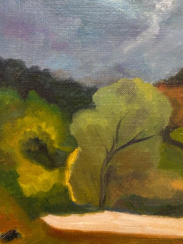 Tableau ancien huile paysage - tableau,