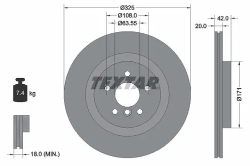 Disque frein ventilé de - de,