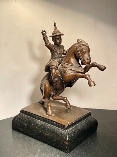 Ancien bronze cavalier cheval - bronze,