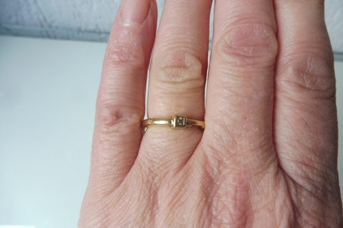 Bague dorée pierre lang - pierre,