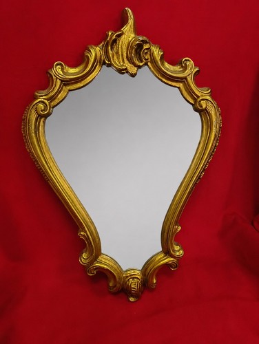 Miroir coquille vintage doré