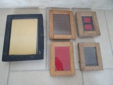 lot of 5 WOODEN PRESS CHASSIS photographic wooden frame