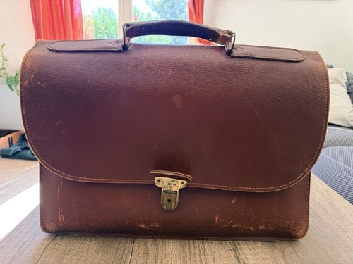 Serviette homa vintage cuir - vintage,