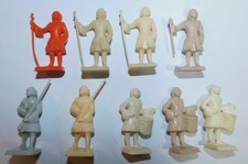 FIGURINE BONUX 9 x ANCIEN PETIT SOLDAT LOUIS XV TAMBOUR OFFICIER 1/35 NO STARLUX