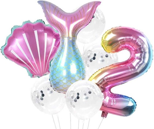 Ballons couleurs sirène - sirène,