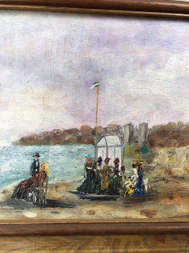 Huile sur panneau - , scène