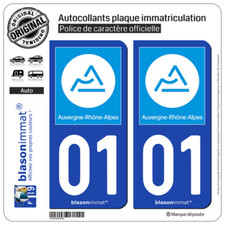 2 Stickers autocollant plaque