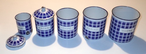 Pots épices bleus en - 5,