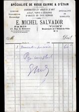 PARIS (X°) OBJETS d'ART / CUIVRE & ETAIN "E. MICHEL SALVADOR" début 1900
