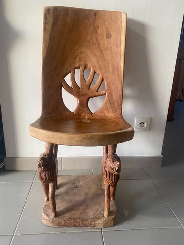 Fauteuil africain sculpte - fauteuil,