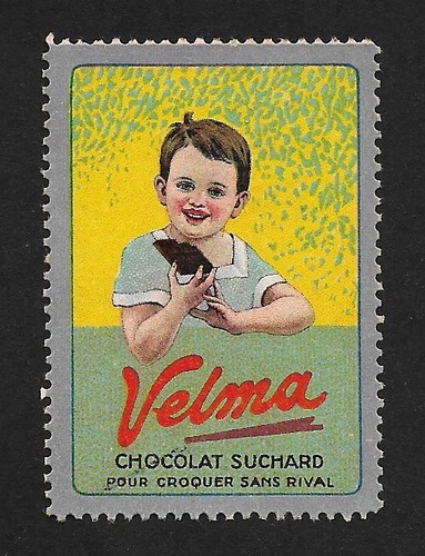 Poster stamp suchard garçon - :,