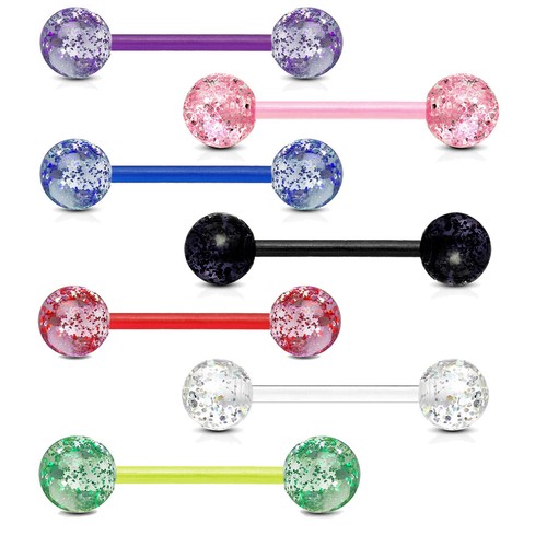 Langue piercing paillettes - langue,