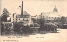 Belgique - SOLRE SUR SAMBRE (Hainaut) Eglise et moulin - Ed. Nels Série 10 N. 15