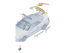 Garniture de coffre de toit souple AUDI A5 MK2 Cabrio 8W78530983Q7 NEUF ORIGINAL