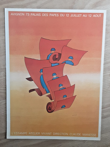 Affiche folon reproduction - affiche, de